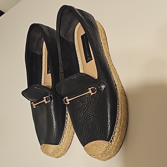 Steven By Steve Madden Womens Ellaine Leather Espadrilles Black Size 9.5M - Picture 3 of 9